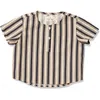 Camiseta e shorts infantis de verão para meninos combinando com design de marca de tecido de alta qualidade blusas soltas para crianças K* listrado 210619