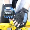 1 Paar Herren-Halbfinger-Motorrad-Sommer-Racing-Cross-Country-Anti-Fall-atmungsaktive, stoßgedämpfte Handschuhe M/L/XL/XXL