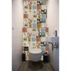 Window Stickers Waterproof Self-adhesive Tile Sticker Kitchen Bathroom Backsplash Removable Wall 24PCS Decal Home Decor Flower Wallpaper