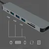 7 I 1 Typ C Hub USB C Dock Station för MacBook Pro XPS 13 SureFace Pro för MacBook Pro Air Chromebook Pixel HP XPS