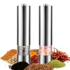 Electric Salt and Pepper Grinder Mill Stainless Steel Spices Cutter Kitchen Seasoning Tools Accessories for Cooking 210712