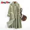 Winter Women High Quality Faux Rabbit Fur Coat Luxury Long Loose Lapel Over Thick Warm Plus Size Female Plush s 210428