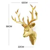 MGT Grande 3D Testa di cervo Statua Scultura Decor Decorazione della parete di casa Accessori Figurine di animali Decorazioni per appendere la festa nuziale 2256D