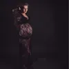 Maternidade Pografia Adereços Maxi Gravidez Roupas Lace Dress Fancy Shooting PO Verão Vestido Grávido S-4XL 210721