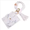 Borsa per carte con nappa Bracciale con perline in silicone Portachiavi Portafoglio in pelle PU Gioielli da donna Accessori moda Portachiavi 12 Disegni Opzionale BT6598