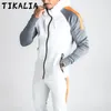 Tracksuit 2 조각 세트 조깅 슈트 남자 스포츠 의류 러닝 Sweatsuit 긴 소매 가을 운동 2021