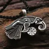 10pcs whole viking retro Raven of Odin Hugin Jewelry Viking Scandinavian Solid Pendant norse amulet necklace