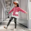 Kläder för tjejer Sweatshirt + Leggings Clothing Cartoon Kids Girl Set Spring Autumn Children's 210528