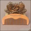 Disposable Comb Bath El Supplies Home & Garden50 Mahogany Combs Designer Custom Your Logo Beard Laser Engraved For Men And Women Christmas G