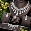 Earrings & Necklace Jewelry Sets Godki 4Pc Yellow Cz Luxury African Set For Women Wedding Party Zircon Crystal Dubai Bridal Gift Drop Delive