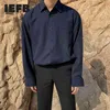 IEFB / vêtements pour hommes chemise verticale coréenne printemps slim affaires décontracté couleur unie chemises à manches longues à la mode beau 9Y3909 210524