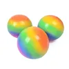 Jouet de décompression arc-en-ciel Squish Squeeze Balle anti-stress en caoutchouc Anxiété Soulagement du stress Autisme Fidget Jelly Squishy Rainbows Vent Ball Squeezy pour enfant Adulte Cadeau 50/DHL