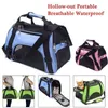 Saco de animal de estimação portátil Bolsa de viagem ao ar livre Bolsa de viagem de viagem macia Saco de crossbody para suprimentos Pet Mesh Mesh respirável cão 211120