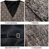 Men's Vests Hi-Tie Mens Suit Vest Brand Designer Formal Business Dress Slim Fit Gilet Male Sleeveless Waistcoat VE-0007