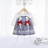 Lolita Style Birthday Dress Wedding Party Girls Dress Elegant Princess Striped Kids Dresses For Girls Gowns 1-14Y Q0716