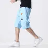 Shorts longs pour hommes Vêtements de mode Pantalons d'été Streetwear Coton Couleur claire Mâle Bermuda Cargo 8XL 6XL Grande Taille 210714
