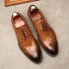 Große Größe EUR45 Schwarz / Braun / Wein Rote Oxfords Business Schuhe Echtes Leder Hochzeitsschuhe Herren Social Schuhe