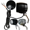eBikeヘッドライト内蔵スピーカー入力24/36 / 48V 100LUX 2対1 LEDライト5W1001Mホーン電動自転車スクーターランプ部品Y1119