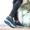 Frauen Shake Schuhe Casual von Plattform Heighten Bequeme Turnschuhe Damen Mode Dämpfung Schnüren Fitness Wanderschuhe