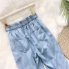 Korobov Korean Loose Casual Women Harem Pants Vintage Elastics High Waist Trousers Streetwear Fashion Jeans Joggers 210430