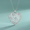 سلاسل S925 الفضة الاسترليني على شكل قلب الحب السيدات secklace أوروبا والولايات المتحدة الأزياء قلادة مجوهرات قلادة