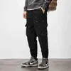 GlacialWhale Herren Cargohose Herren Techwear Hip Hop Seitentaschen Hose Japanische Streetwear Jogginghose Cargohose für Herren H1223