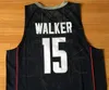 جديدة للكلية كرة السلة قمصان UConn Huskies 15 Kemba Walker University University University Termes Navy White Men NCAA Jersey S-2XL W