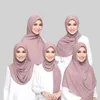 Perle Mousseline De Soie Bulle Monochrome Bulle Écharpe Haute Qualité Vente Directe Hijab s Ethnic Factory 2021200G