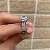 Она 3 штуки 925 Серебряные обручальные кольца, установленные для женской грушевой формы AAAAA Цирконы обручальные кольцы BR1079 2112176521392