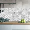 10/15/20/30cm Pattern Tile Floor Sticker PVC Bathroom Kitchen Waterproof Wall Stickers Home Decor TV Sofa Wall Art Mural