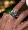 Küme halkaları ulusal standart 999 saf gümüş kişilik Avrupa ve Amerikan tarzı dini dua yüzüğü