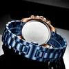 Crrju модные мужские часы с нержавеющей сталью верхний бренд роскошный спортивный хронограф кварцевые часы мужчины relogio masculino 210804
