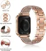 Luxury Chains Metal Strap For Apple Watch 38mm 40mm 42mm 44mm Fashion Wristbands Woman Bracelet iWatch Series SE 6 5 4 3 Watchband Smart Accessories