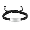 Brazalete de cremación para cenizas, pulseras ajustables de cuerda negra trenzada hecha a mano, urna conmemorativa de acero inoxidable, recuerdo de joyería