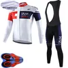 IAM Team winter cycling Jersey Set Mens thermal fleece long sleeve Shirts Bib Pants Kits mountain bike clothing racing bicycle spo2567