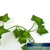 2M искусственный плющ зеленый лист гирлянды растения лозы поддельных листвы листва цветы домашнее декор пластиковый искусственный цветок ротанга струна наружный заводской цена