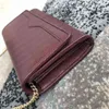 7A + Mode Femmes WOC portefeuille sur chaîne sac à bandoulière à rabat avec numéro de série lettres de la boîte imprimer toile concepteurs en cuir véritable carte de crédit