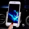 Bling Car Phone Holder Mini Car Dash Air Vent Automatic Phone Mount Universal 360°Adjustable Crystal Auto Stand Phone Holder Acces2910