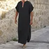 Erkeklerin Casual Gömlek Erkek Arapça Uzun Elbiseler Suudi Arabistan Jubba Thobe Kaftan Orta Doğu İslam Giyim Müslüman Moda Arap Abaya Dubai Dres