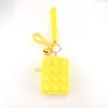 Sensorische Push-Pop-Blasen-Popper-Tasche, Mini-Gummi-Silikon-Geldbörsen, Schlüsselanhänger mit Glöckchen, Schlüsselband, Fingerblasen, Puzzle-Hüllen, Geldbörse, Münztasche. 6753494