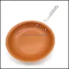 Kitchen, Dining Bar Home & Gardennon-Stick Copper Frying Pan With Ceramic Coating Wok Saucepan Oven Induction Cooking Grill Cookware Skillet