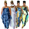 3XL 4XL 5XL Abiti estivi da donna maxi plus size abito intero tie dye Gonne larghe casual Moda ragazze Abbigliamento da spiaggia taglie più grandi Gonna lunga lunga fino al pavimento DHL SHIP 5123