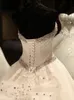 2021 Luxury Sweetheart Crystal Beads Wedding Dresses Big Bow Back Bridal Gowns robe de mariage Custom Made