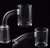 4mm Tjock Bottom Domeless Quartz 14mm Banger Nail Rökning Tillbehör 10mm 18mm Man Kvinna 45 90 grader för glas Bongs DAB Riggar