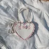 أكياس مسائية حلوة لطيف على شكل قلب حقيبة يد لوليتا كشكش الدانتي