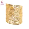 Luxury Dubai Wide Cuff Bracelet Bangle for Women Gold Color African Jewelry Bridal Wedding Banquet Gifts