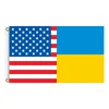 NEW! Party assembly flag Peace I stand with Ukraine Flag Support Ukrainian Banner Polyester 3x5 Ft DHL Sh