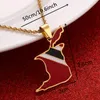 Pendant Necklaces Stainless Steel Trinidad And Tobago Map Flag Necklace Trendy Jewelry2441