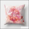 Cushion/Decorative Pillow Home Textiles & Garden Bohemian Boho Er Decorative Pillowcase Floral Cushion Case 45*45Cm Neck Travel Sofa Throw D