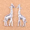 26 stks Antiek Zilver Brons Gegleed Giraffe Herten Charms Hanger DIY Ketting Armband Bangle Bevindingen 53 * 23mm